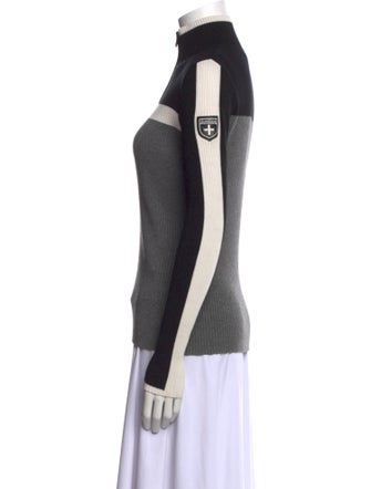 Alp N Rock Colorblock Pattern Mock Neck Sweater