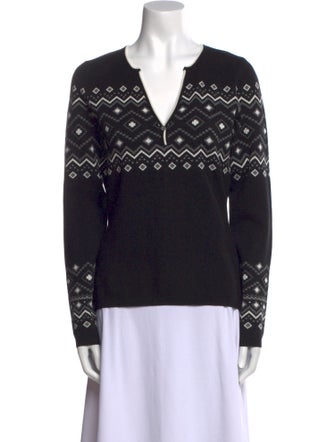 Alp N Rock Printed V-Neck Sweater