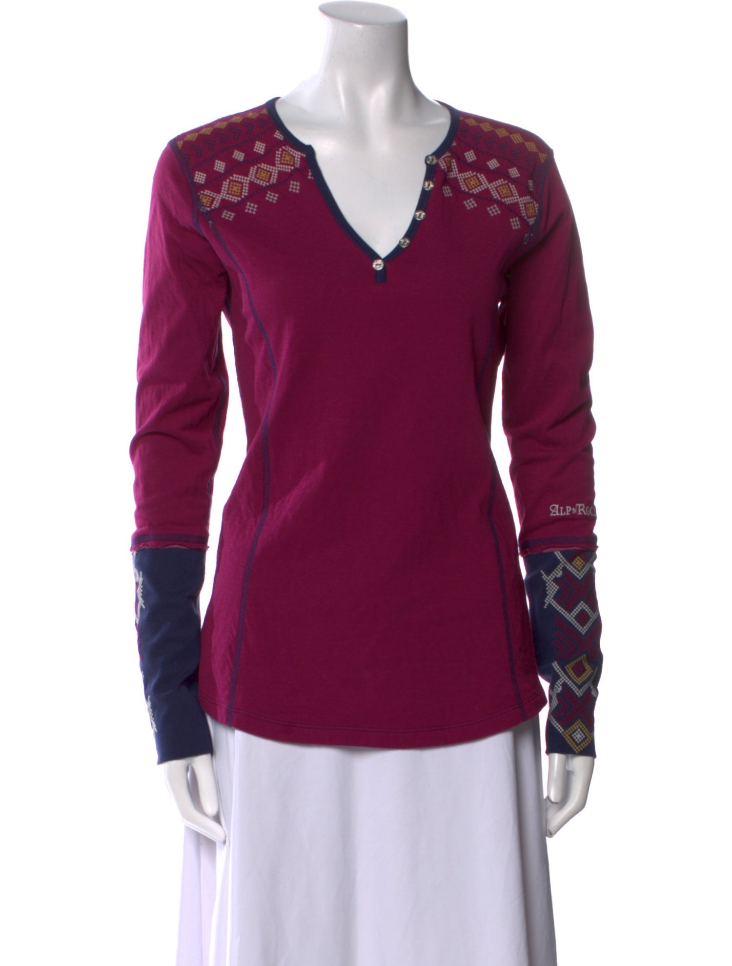 Alp N Rock V-Neck Long Sleeve Top