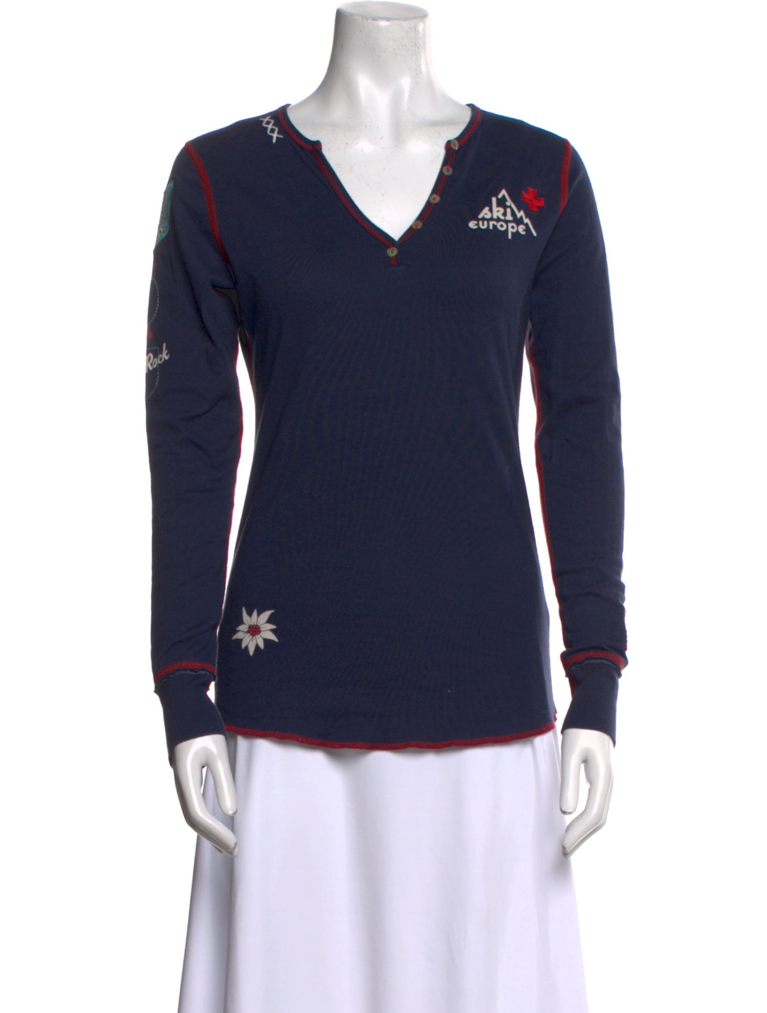 Alp N Rock V-Neck Long Sleeve Top