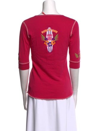 Alp N Rock V-Neck Three-Quarter Sleeve T-Shirt