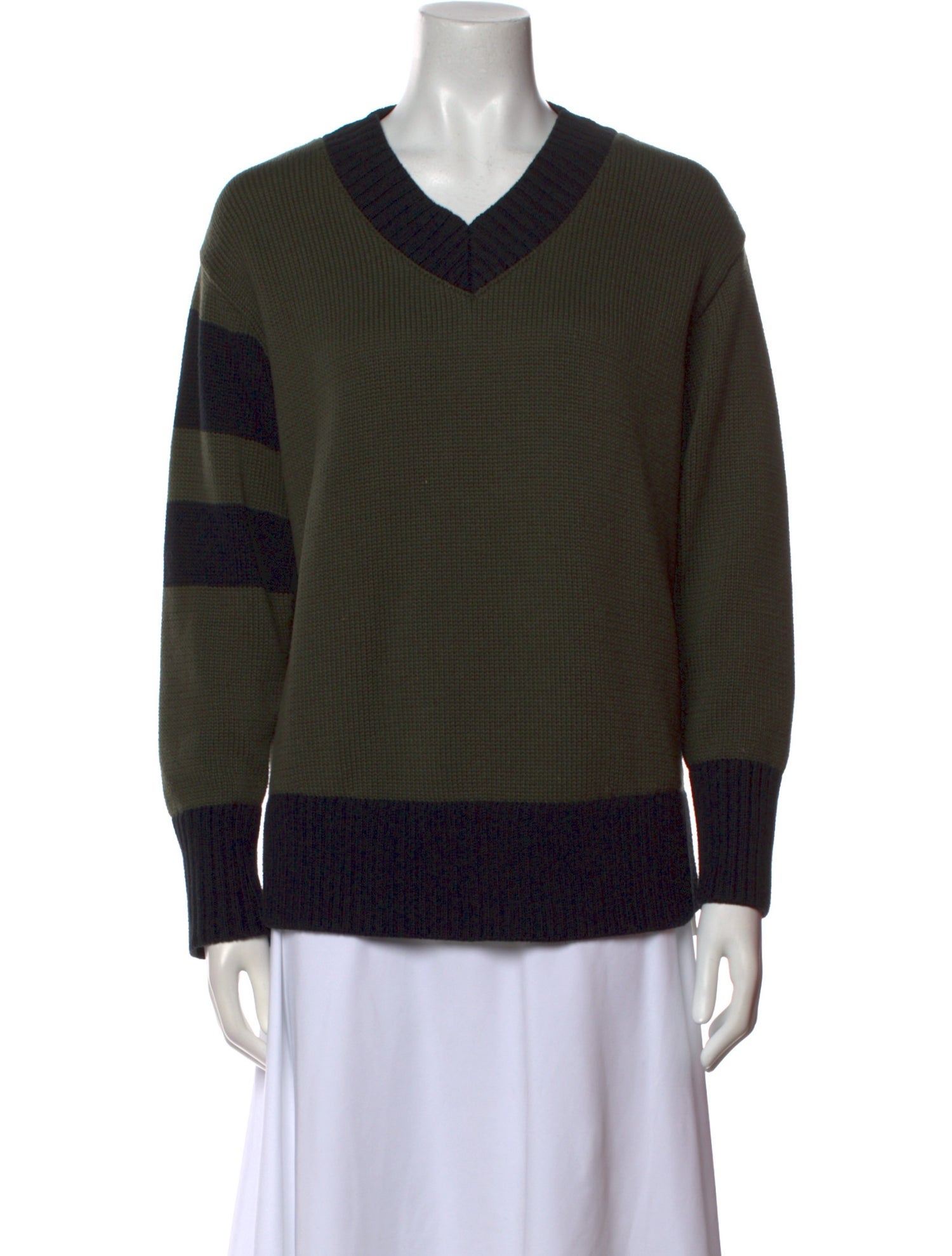 Alp N Rock Striped V-Neck Sweater