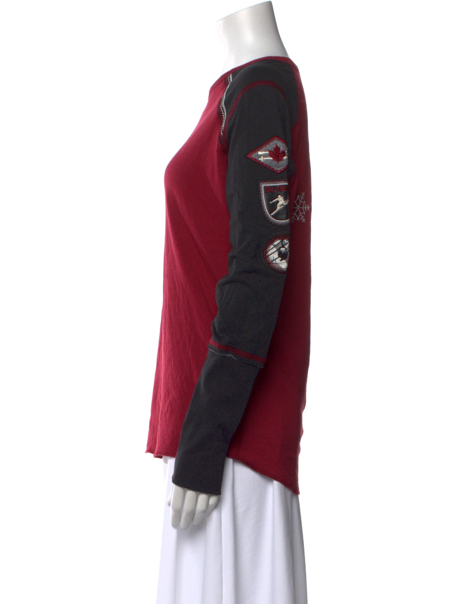 Alp N Rock Colorblock Pattern Crew Neck Sweatshirt