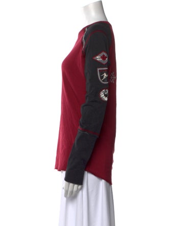 Alp N Rock Colorblock Pattern Crew Neck Sweatshirt