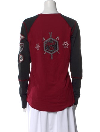 Alp N Rock Colorblock Pattern Crew Neck Sweatshirt