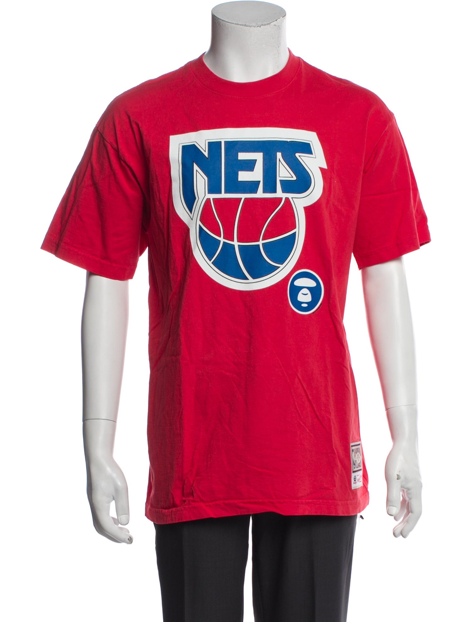 A BATHING APE x Mitchell & Ness x NBA Graphic Print Crew Neck T-Shirt