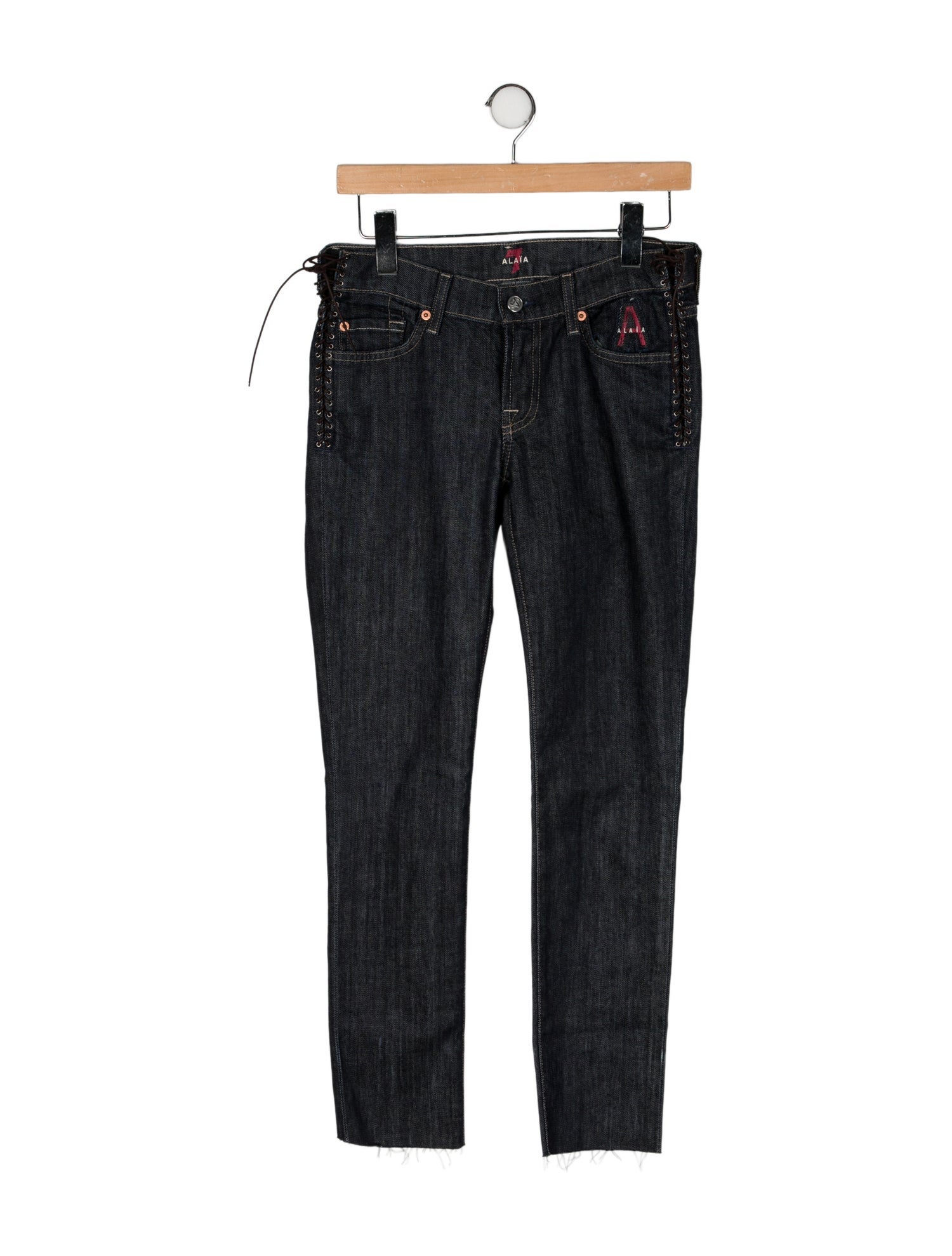 Alaïa x 7 for All Mankind Mid-Rise Straight Leg Jeans