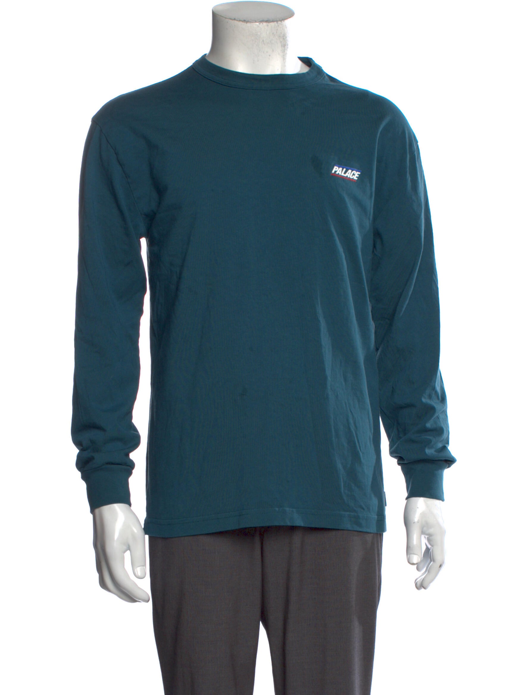 Palace Skateboards Crew Neck Long Sleeve TShirt Blue TShirts