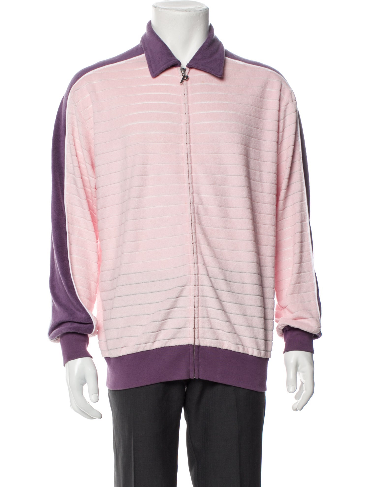 Palace Skateboards Colorblock Pattern Bomber Jacket Pink Outerwear