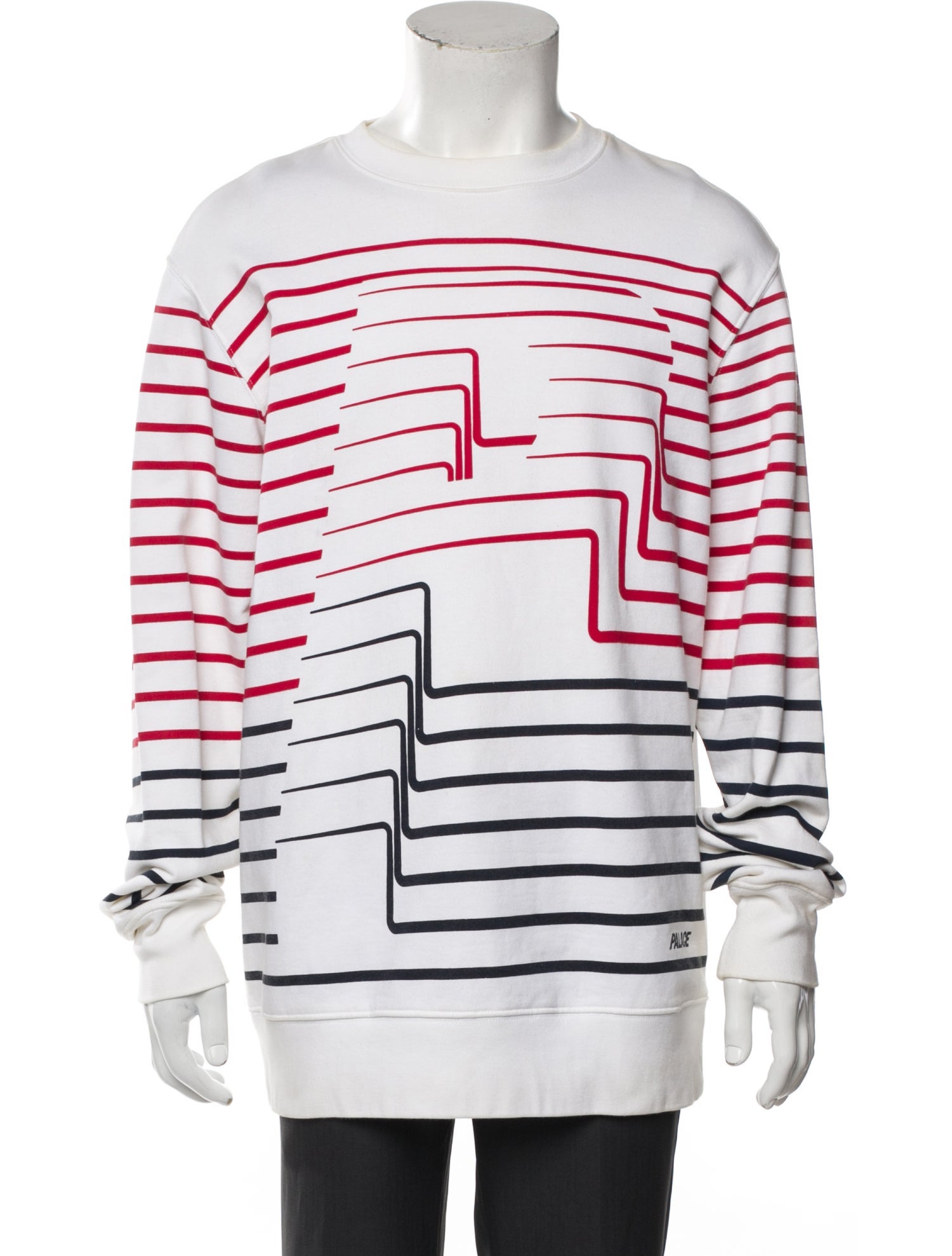 Palace Skateboards Striped Crew Neck Sweatshirt