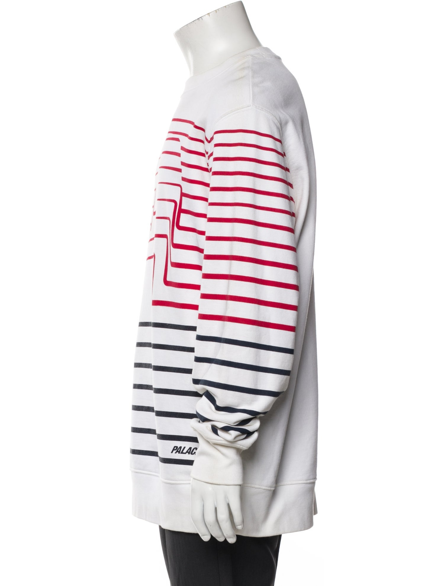 Palace Skateboards Striped Crew Neck Sweatshirt