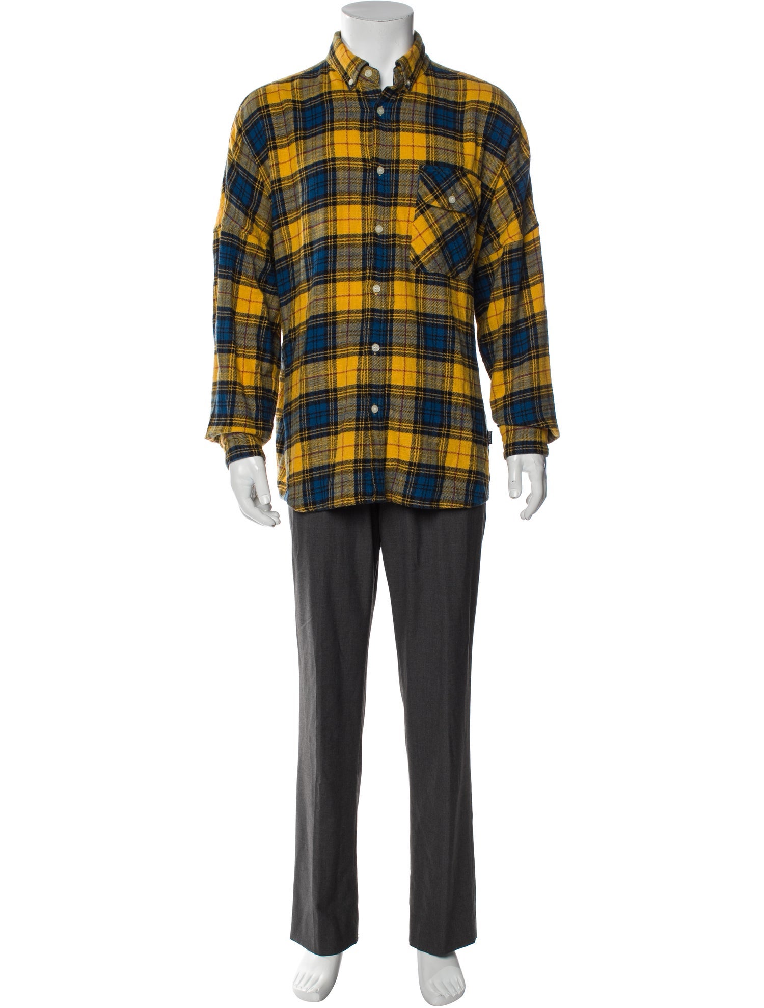 Palace Skateboards Plaid Print Long Sleeve Shirt