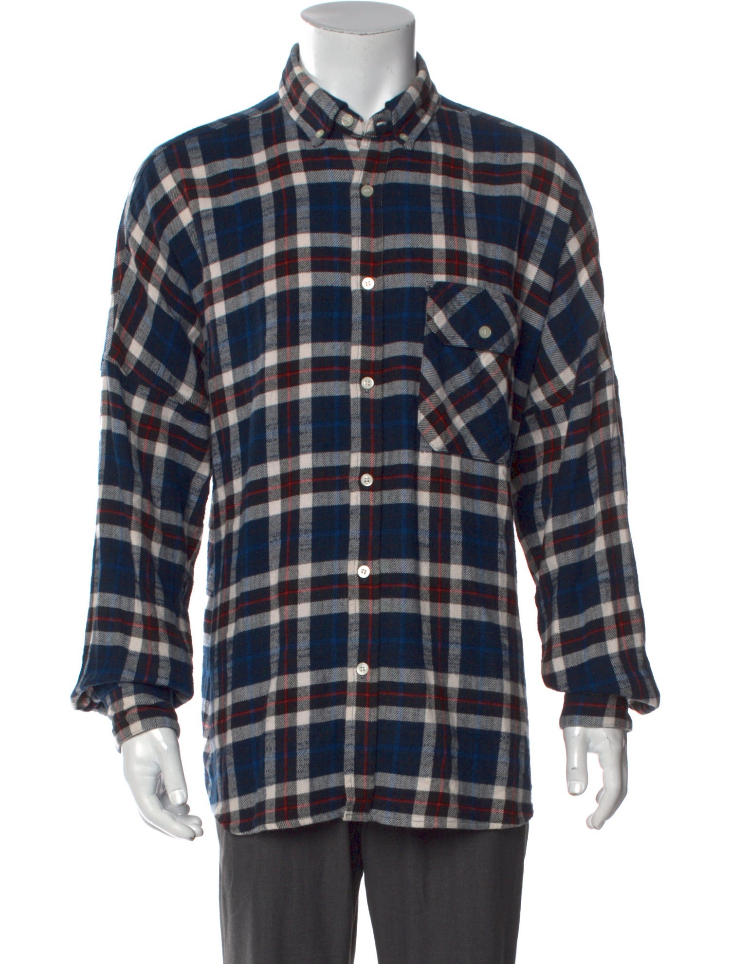Palace Skateboards Plaid Print Long Sleeve Shirt
