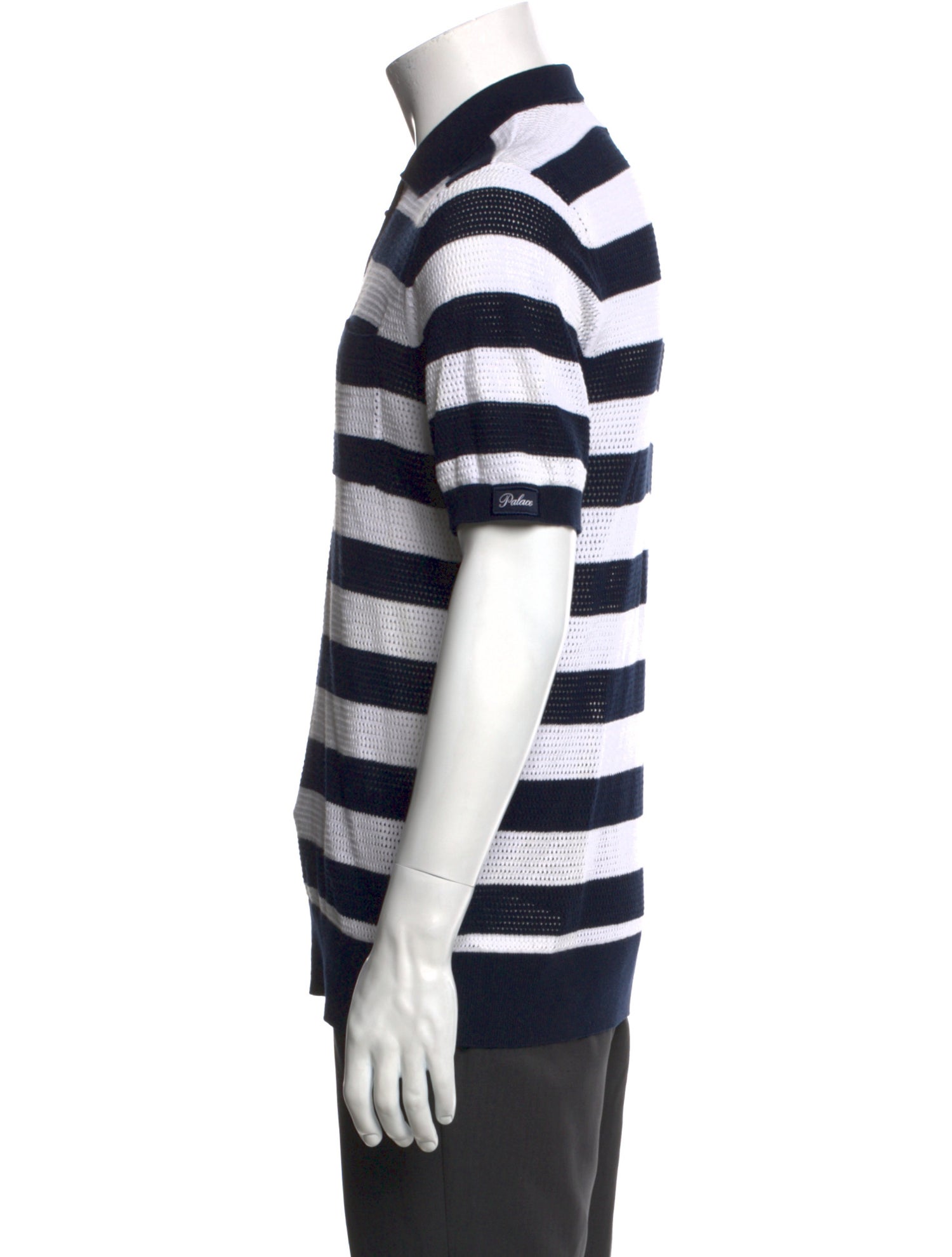 Palace Skateboards Striped Crew Neck Polo Shirt