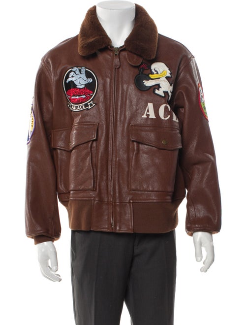 Palace Skateboards Ace Pilot Goat Leather Moto Jacket