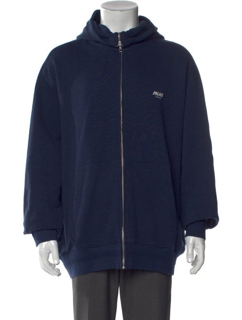 Palace Skateboards Graphic Print Mock Neck Hoodie