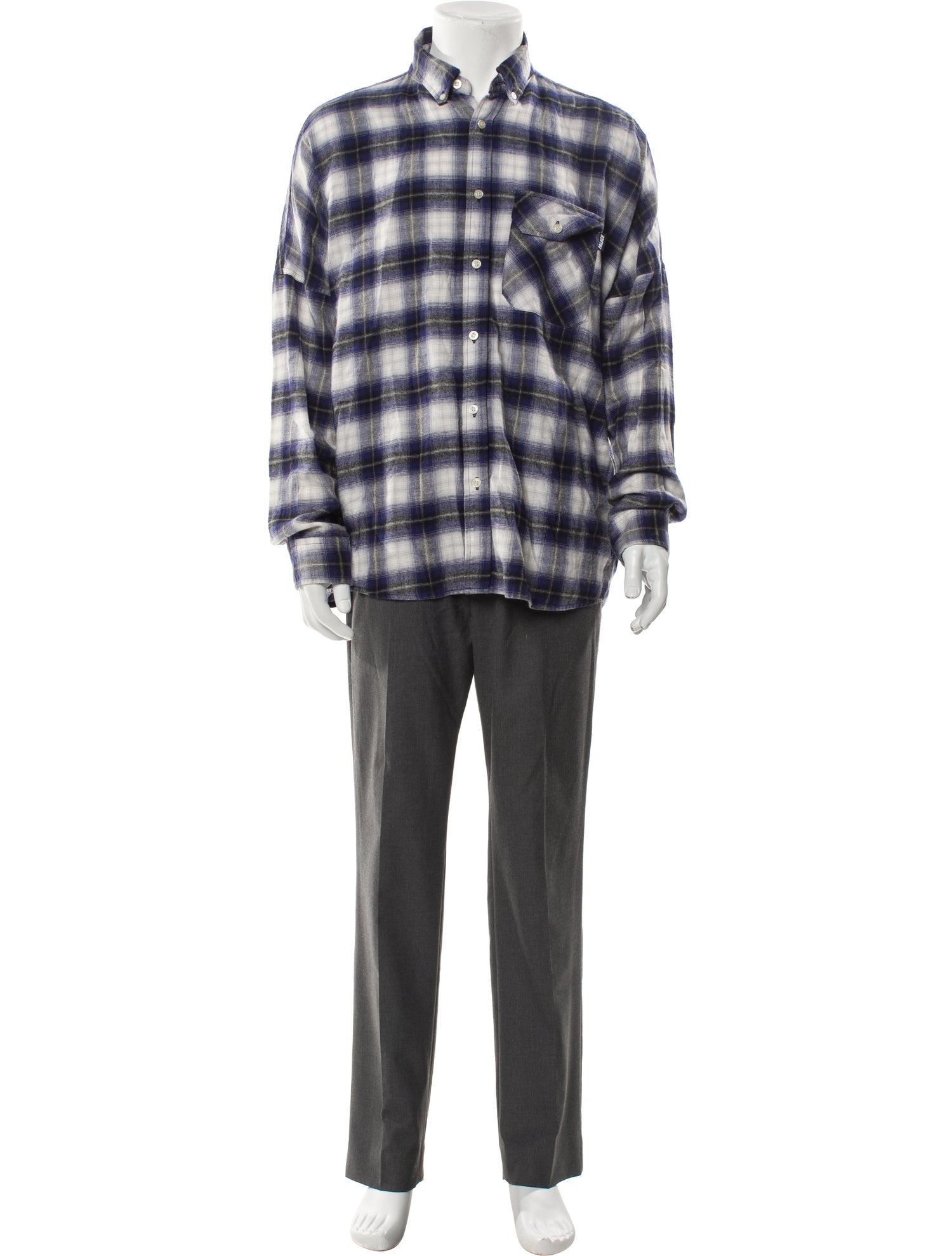 Palace Skateboards Plaid Print Long Sleeve Shirt