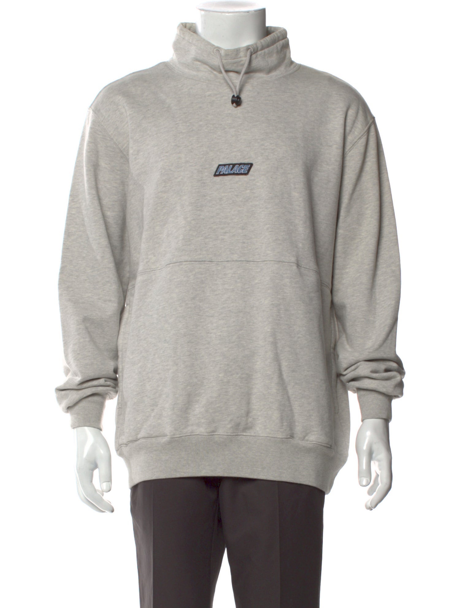 Palace Skateboards Graphic Print Mock Neck Hoodie