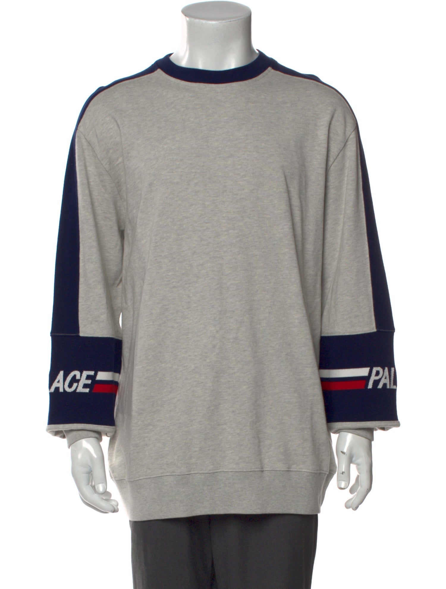 Palace Skateboards Colorblock Pattern Crew Neck Sweatshirt