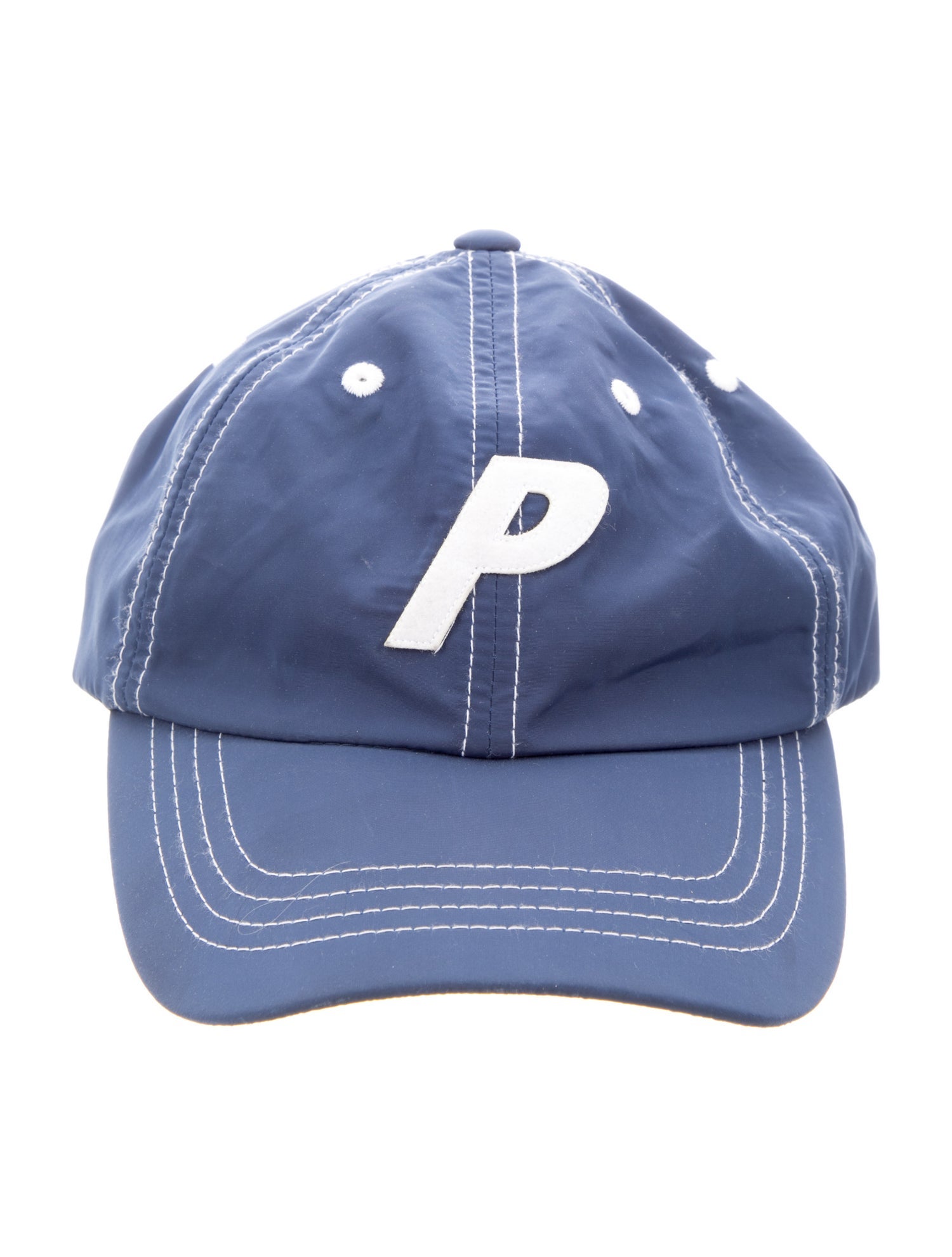 Palace Skateboards Blue Cotton Felt Embroidered Baseball Cap W. Tags