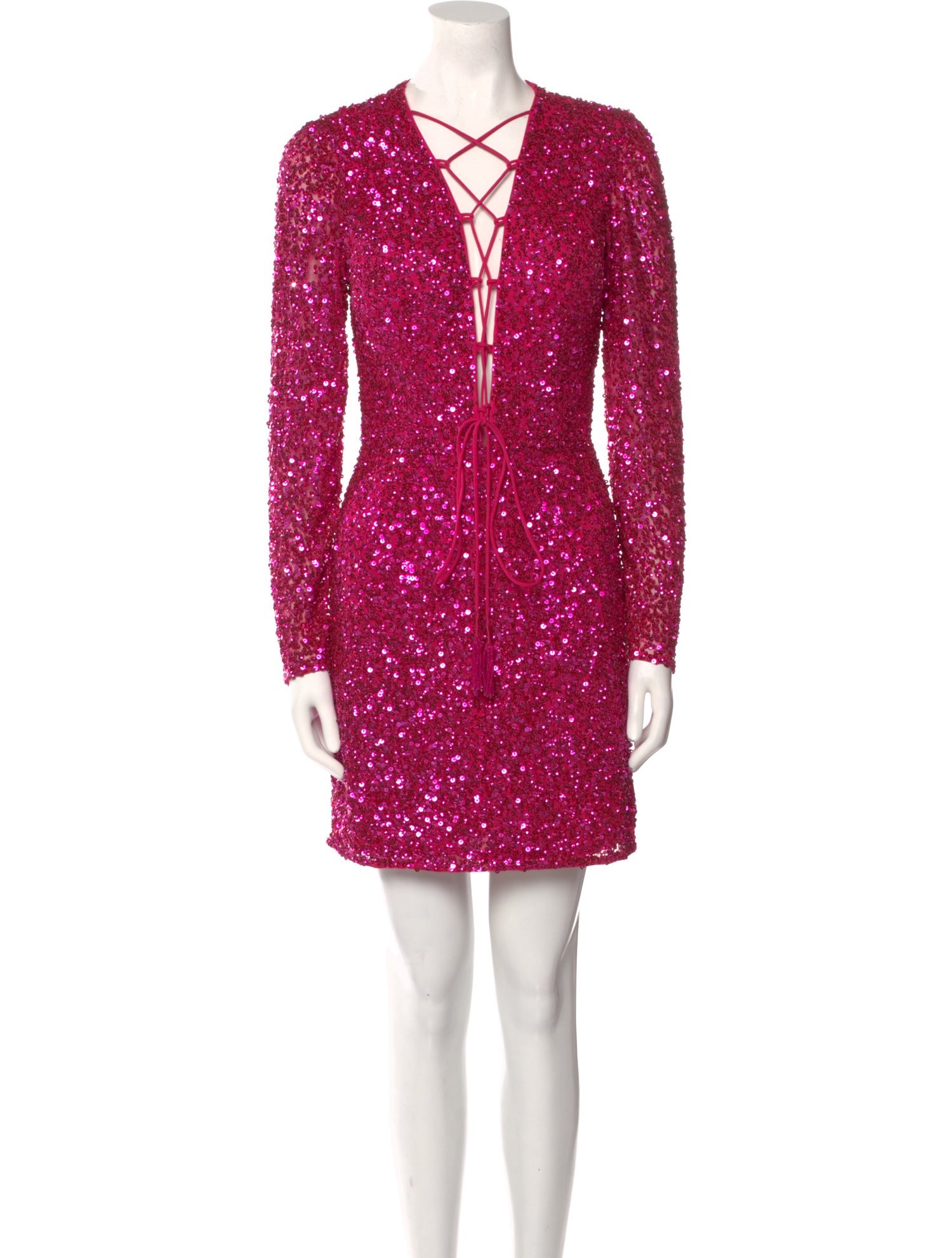 Ashley Lauren V-Neck Mini Dress w/ Tags