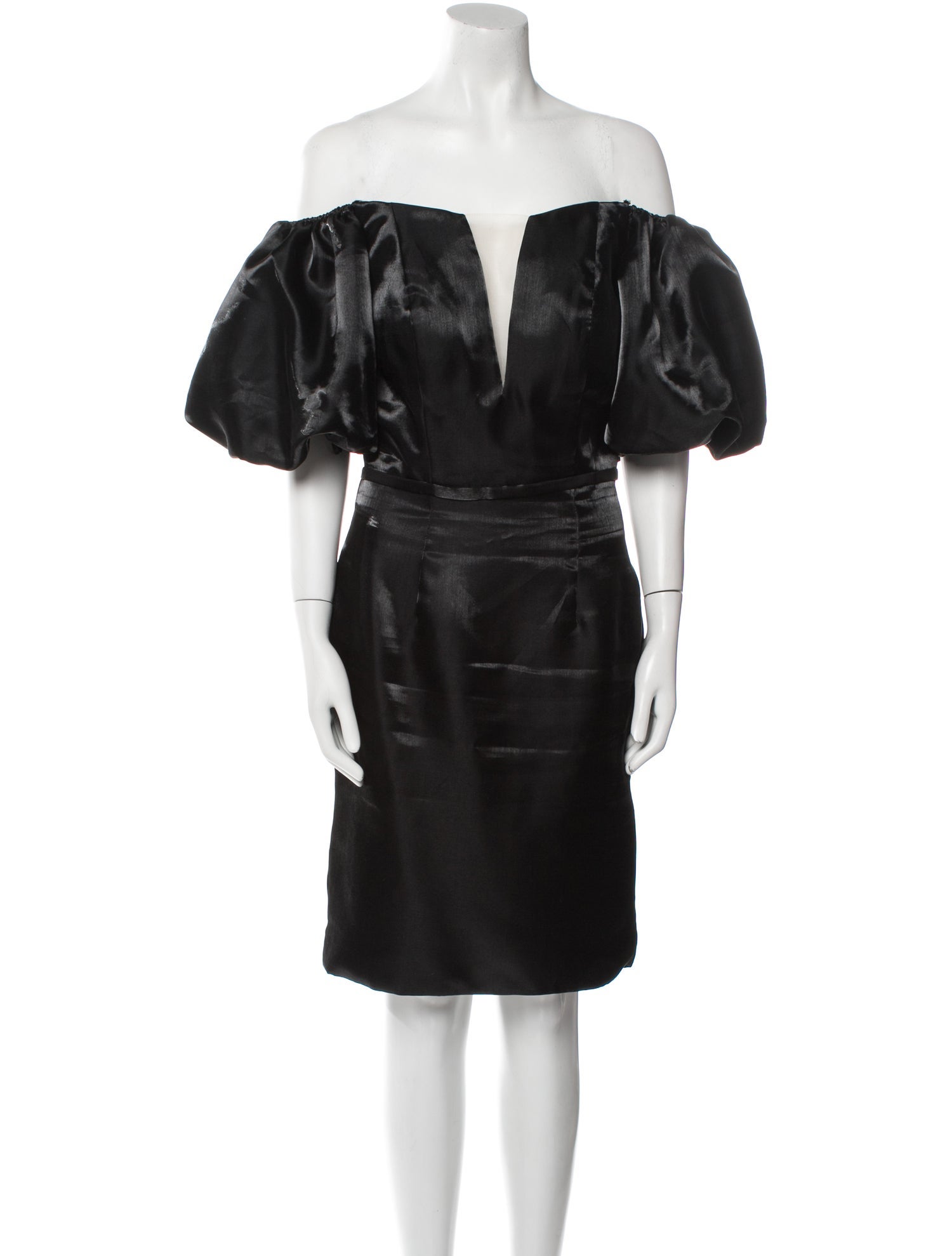 Ashley Lauren Off-The-Shoulder Knee-Length Dress