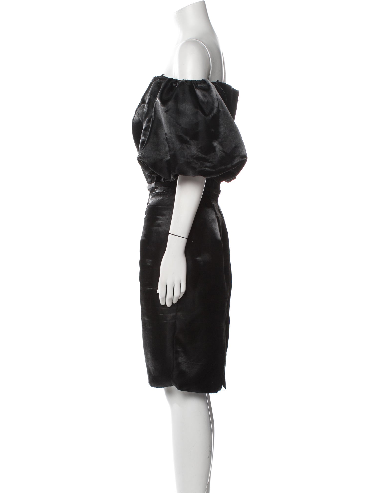 Ashley Lauren Off-The-Shoulder Knee-Length Dress