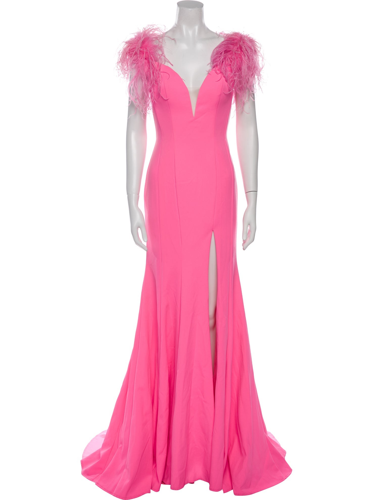 Ashley Lauren V-Neck Long Dress