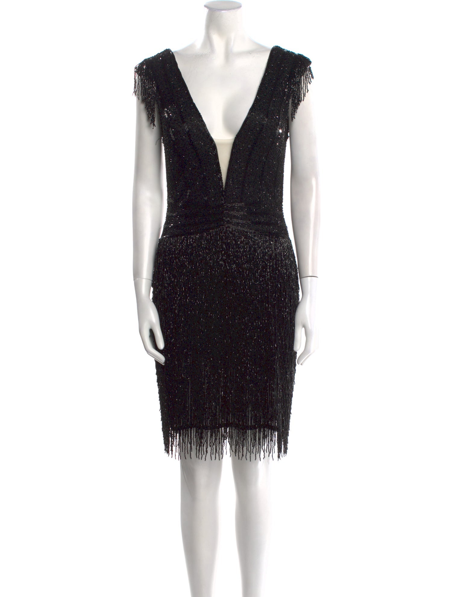 Ashley Lauren V-Neck Mini Dress