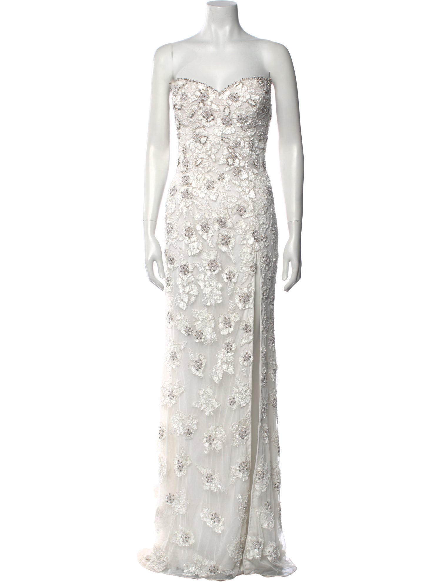 Ashley Lauren Lace Pattern Long Dress