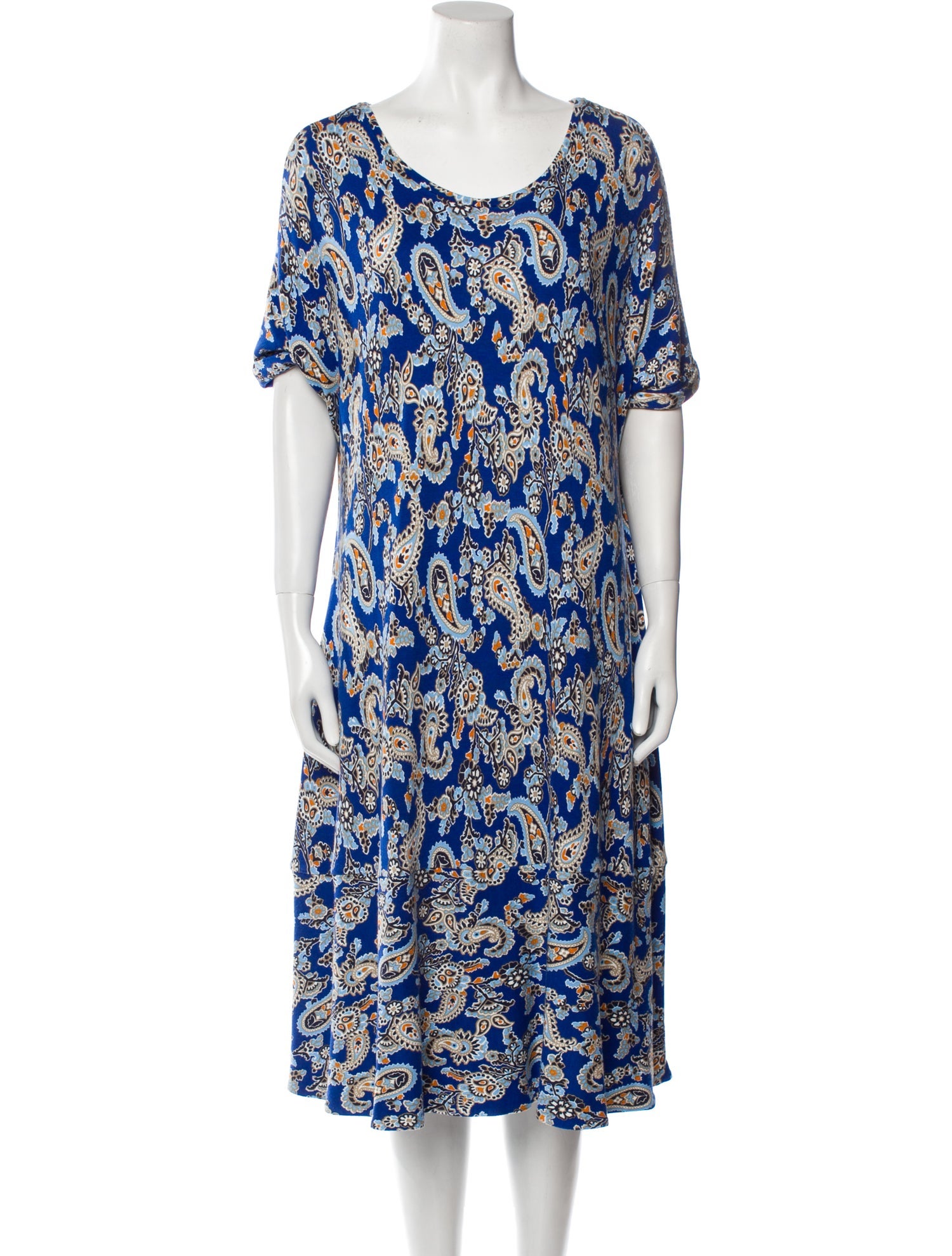 Altea Paisley Print Midi Length Dress