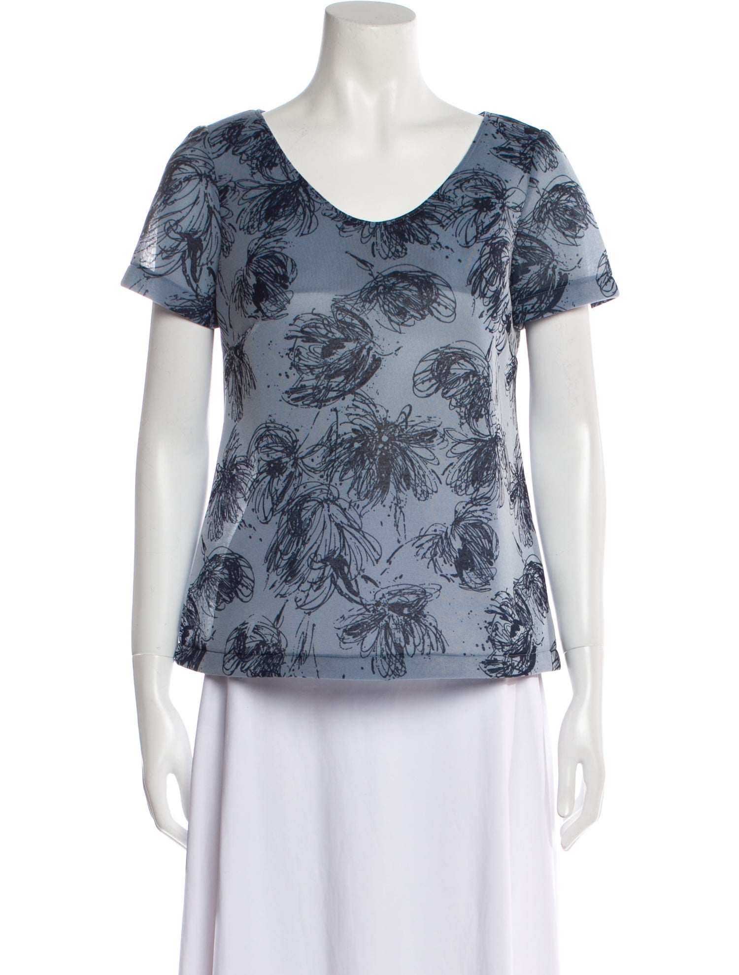 Altea Floral Print Scoop Neck T-Shirt w/ Tags