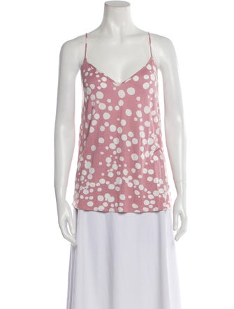 Altea Polka Dot Print V-Neck Top