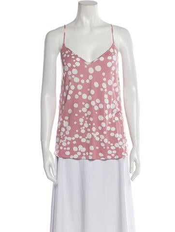 Altea Tops Polka Dot Print V-Neck Top M