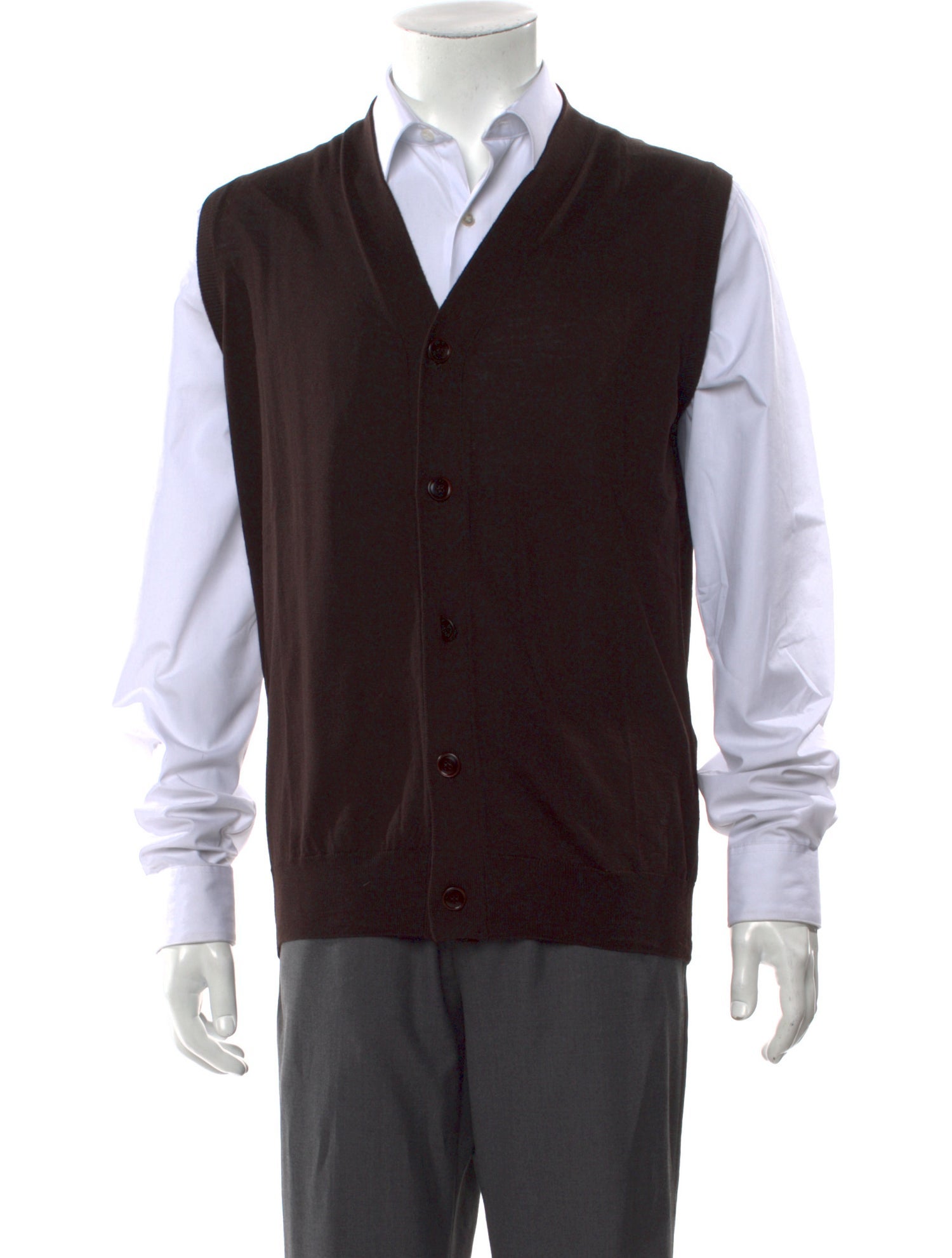 Altea Virgin Wool V-Neck Sweater Vest w/ Tags