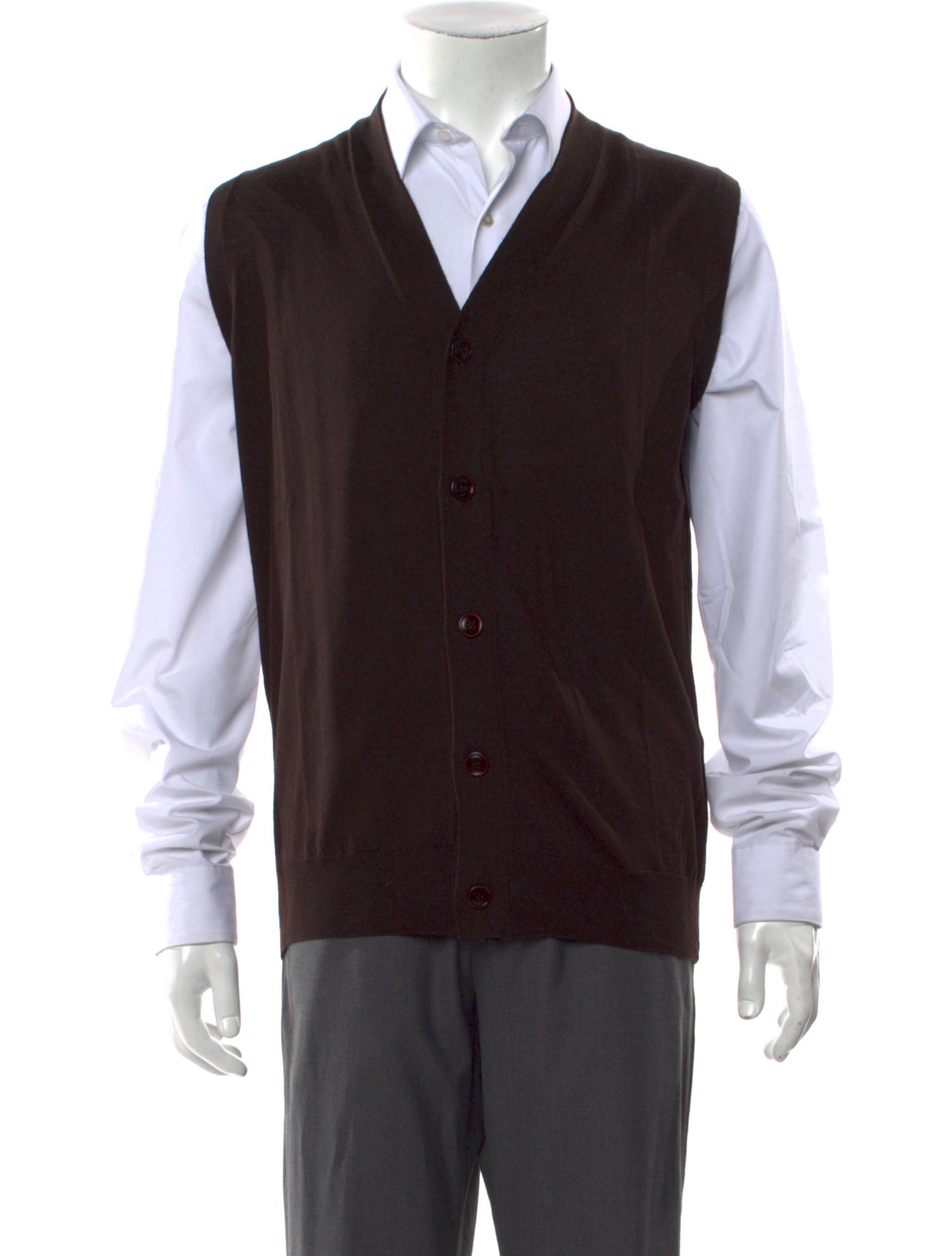 Altea Virgin Wool V-Neck Sweater Vest w/ Tags