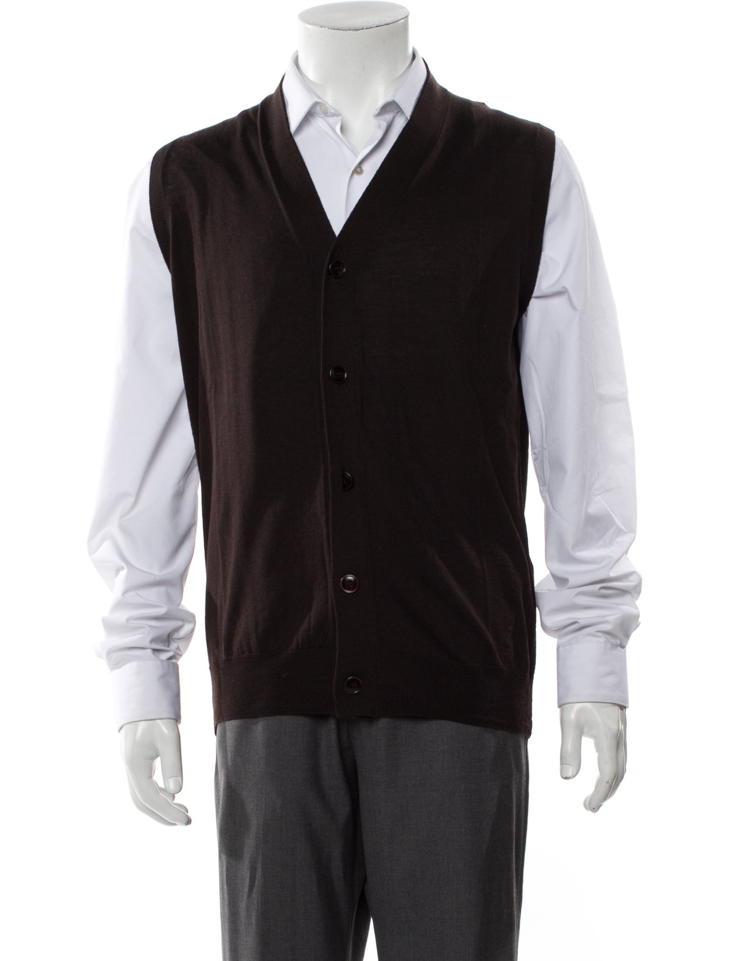 Altea Virgin Wool V-Neck Sweater Vest w/ Tags