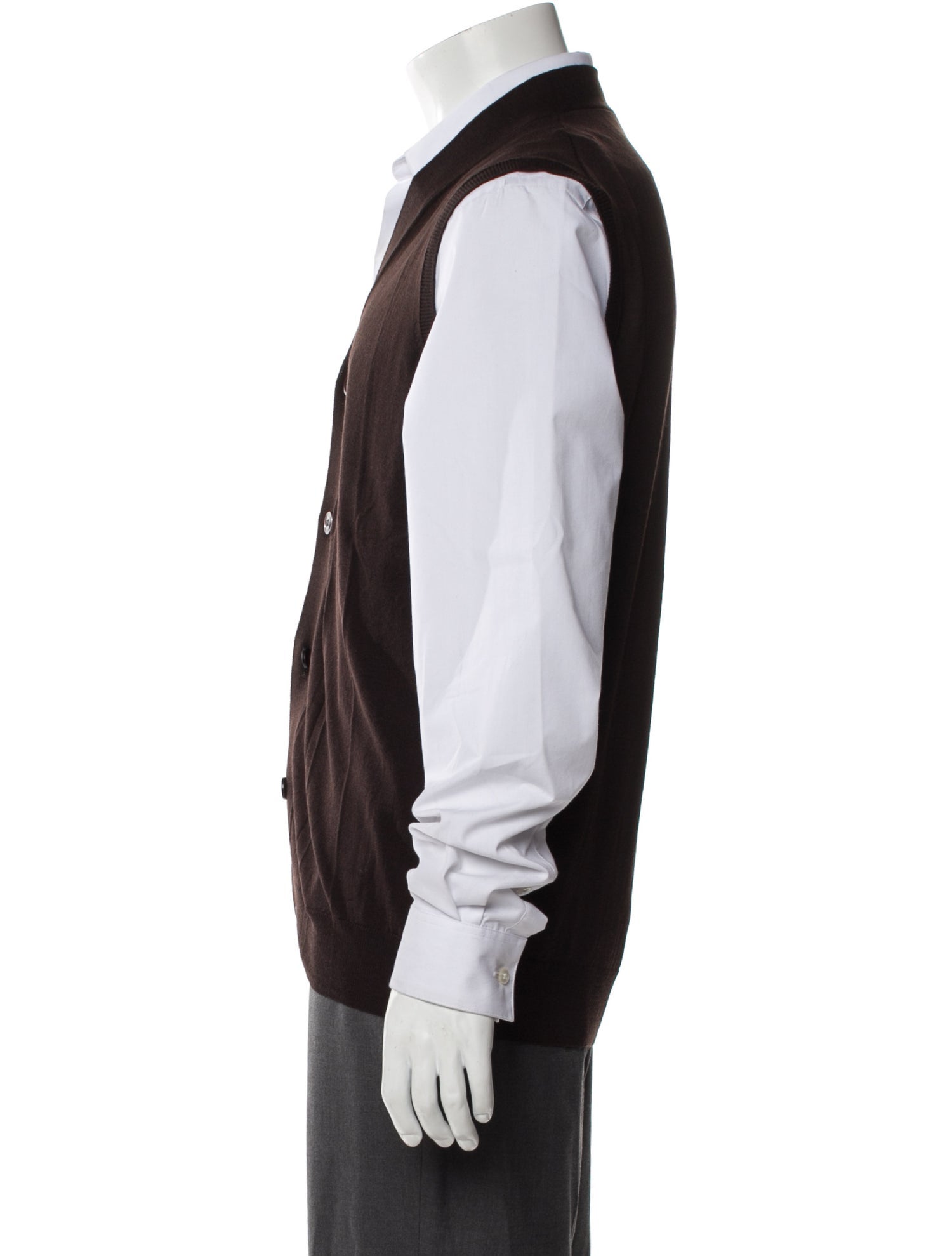 Altea Virgin Wool V-Neck Sweater Vest w/ Tags