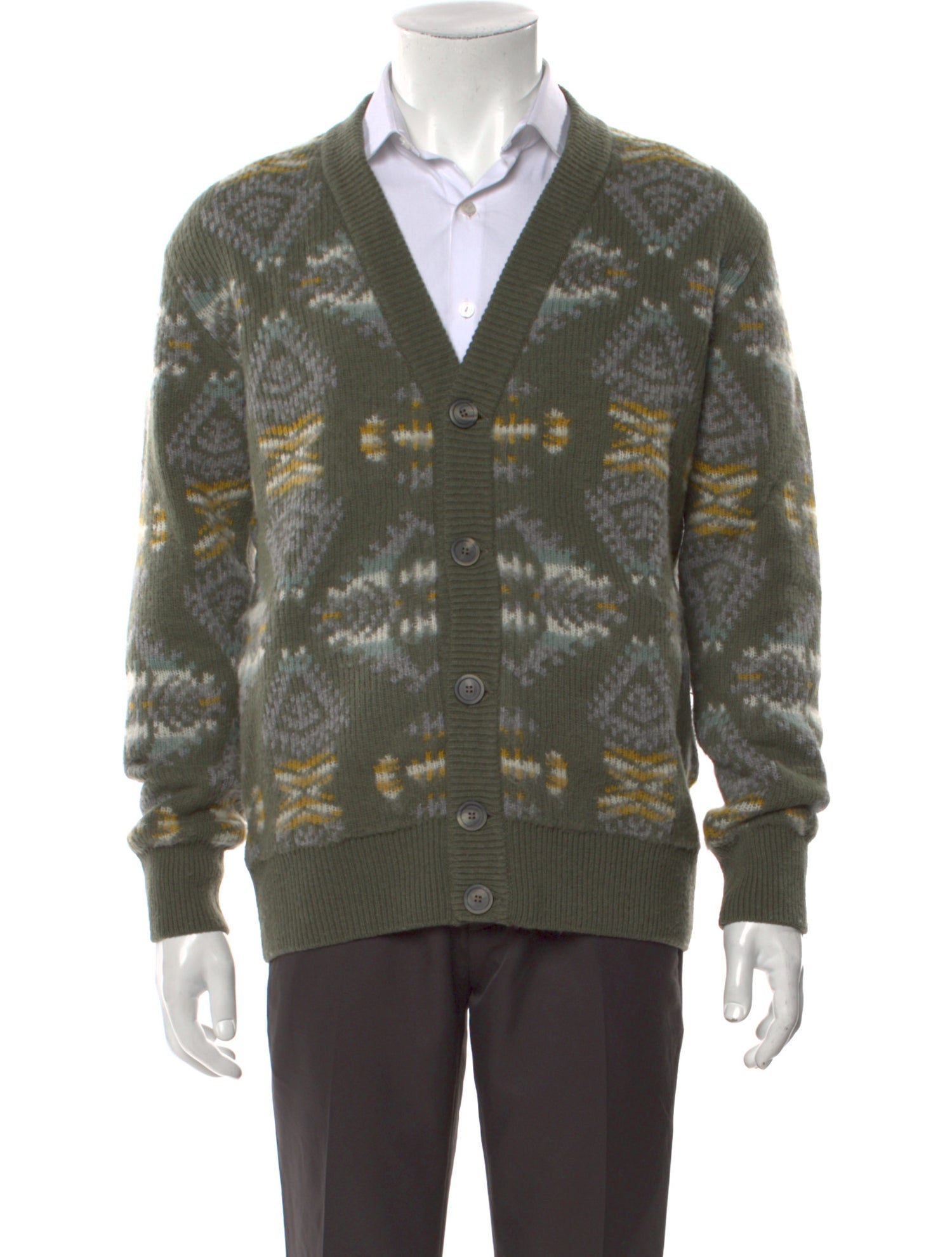 Altea Virgin Wool Printed Cardigan w/ Tags