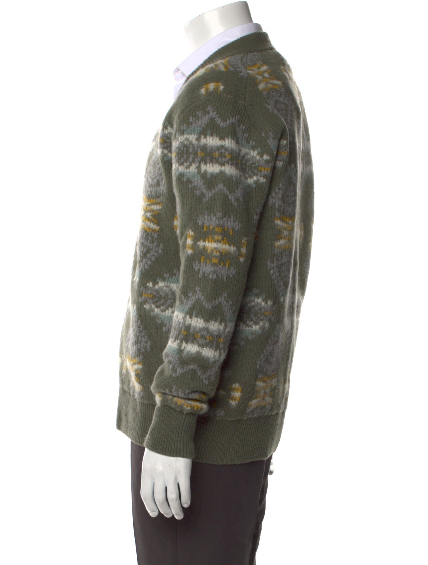 Altea Virgin Wool Printed Cardigan w/ Tags