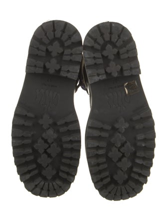 Altu Leather Colorblock Pattern Combat Boots