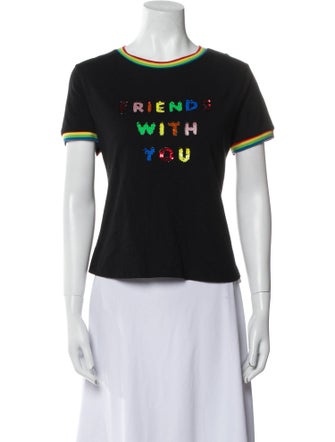 alice + olivia x FriendsWithYou Graphic Print Crew Neck T-Shirt
