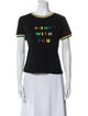 alice + olivia x FriendsWithYou Graphic Print Crew Neck T-Shirt