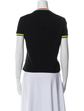 alice + olivia x FriendsWithYou Graphic Print Crew Neck T-Shirt