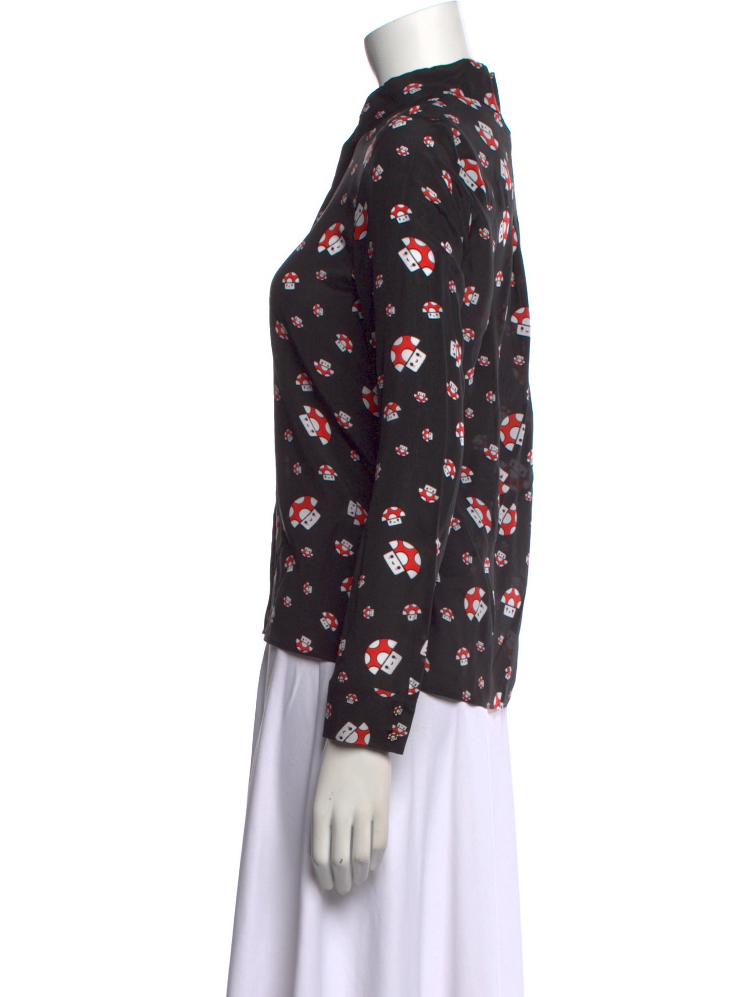 alice + olivia x FriendsWithYou Silk Floral Print Button-Up Top w/ Tags