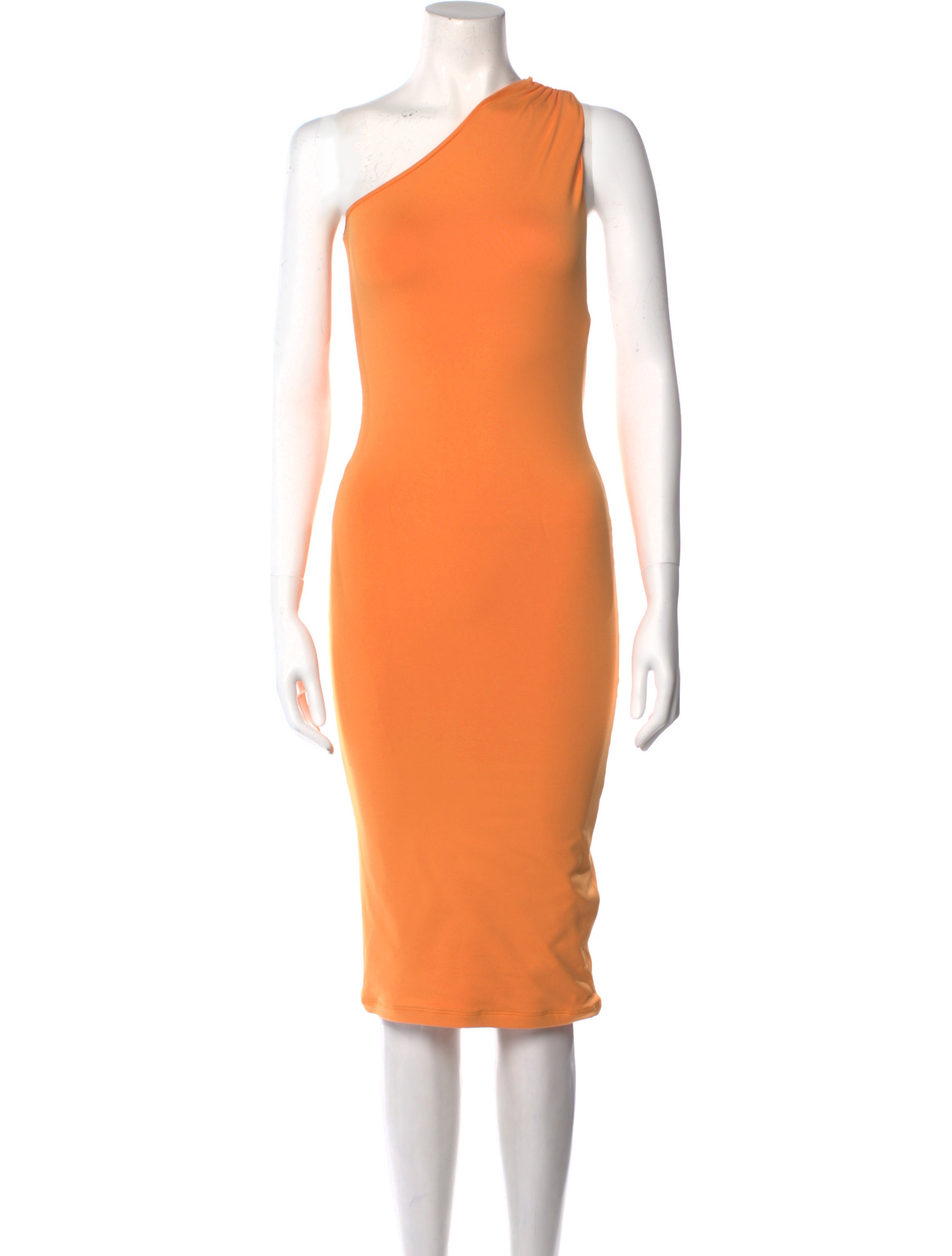 Alix NYC OneShoulder Midi Length Dress Orange Dresses, Clothing