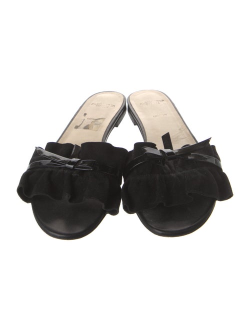 Alexander White Suede Slides