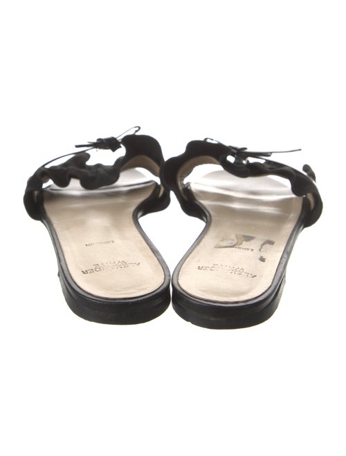 Alexander White Suede Slides