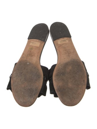 Alexander White Suede Slides