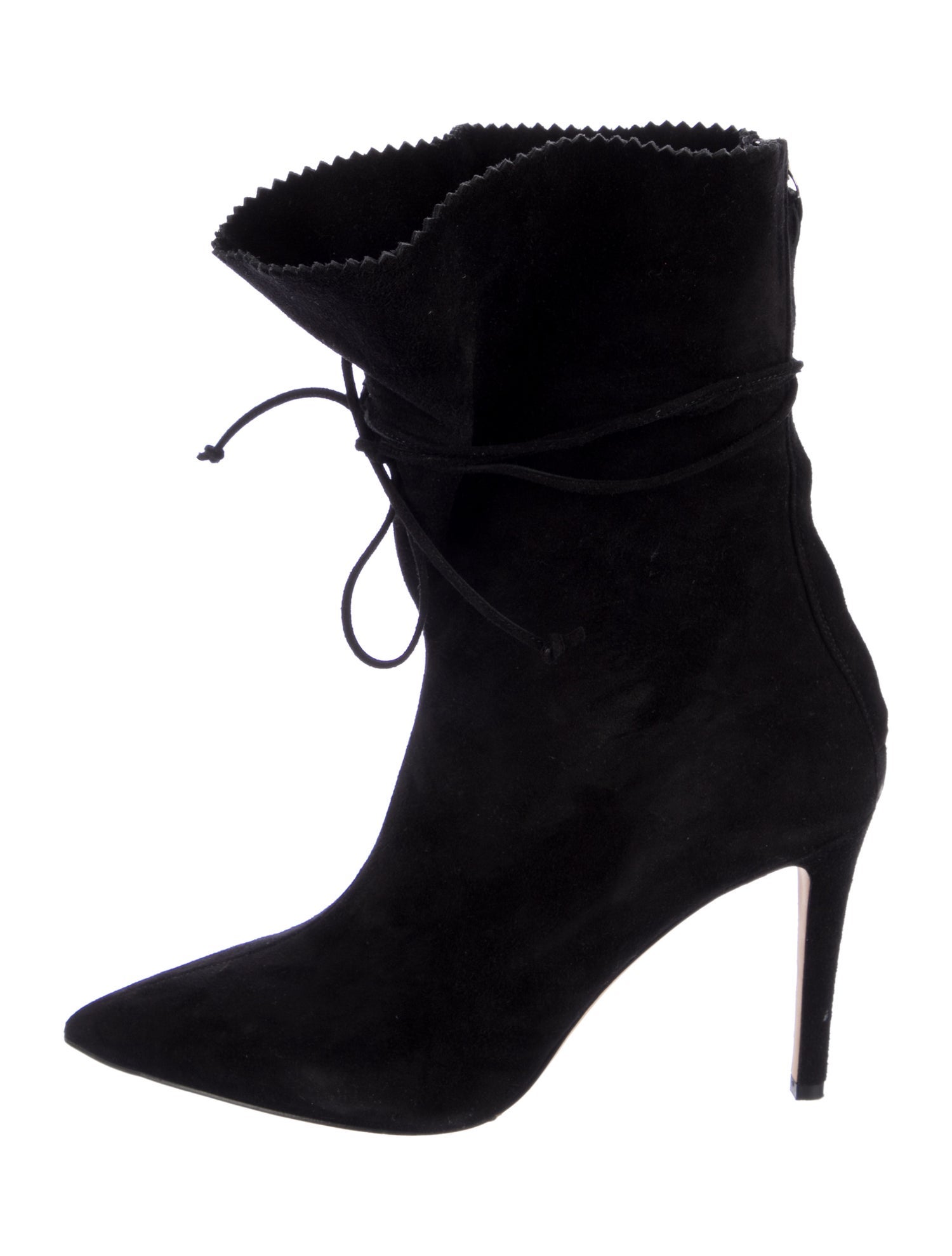 Alexander White Suede Lace-Up Boots